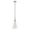Nuvo Tango 1-Light Small Pendant Matte White with Burnished Brass 60/7471 - alternate 4